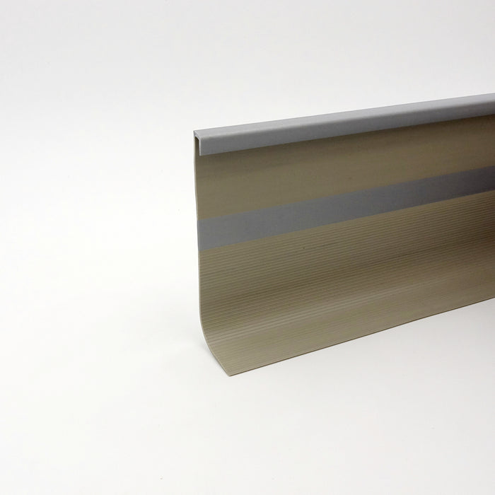 Kunststoff Hohlkehlleisten 10cm x 2,50m alu metallic