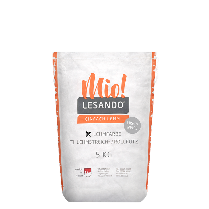 Lehmfarbe Mio! Mischweiß