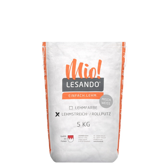 Lehmstreichputz Mio!, Mischweiß, 5kg