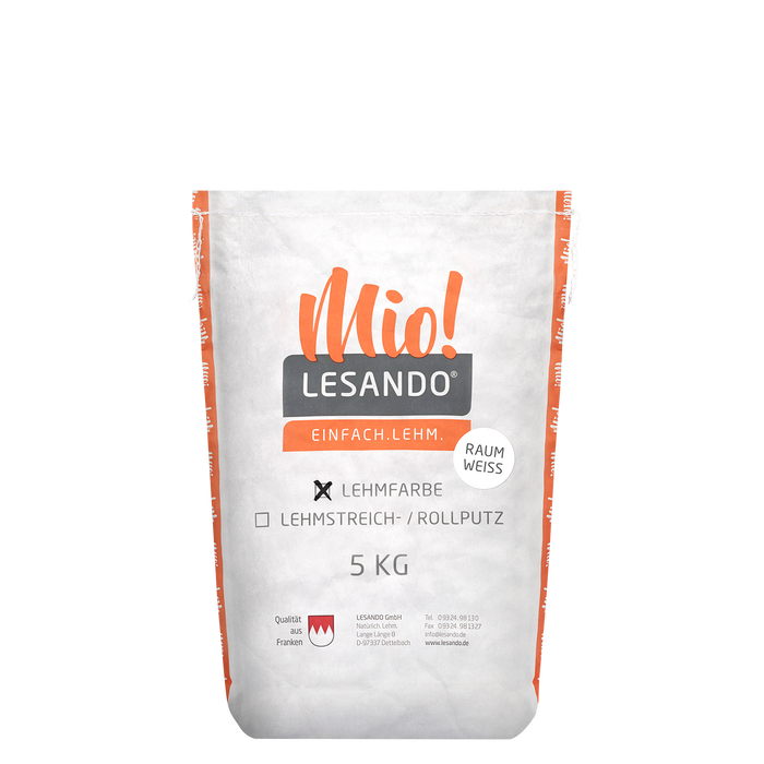 Lehmfarbe Mio! Raumweiß, 5 kg