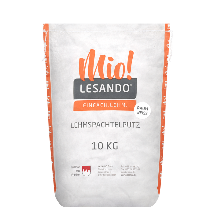 Lehmspachtelputz Mio! Mischweiß, 10 kg