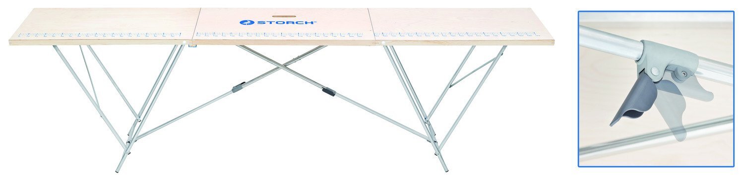 Tapeziertisch Alu mit Holzrahmen