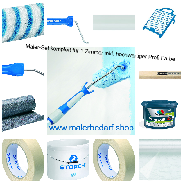 Zimmer streichen, Komplett Profi-Maler-Set