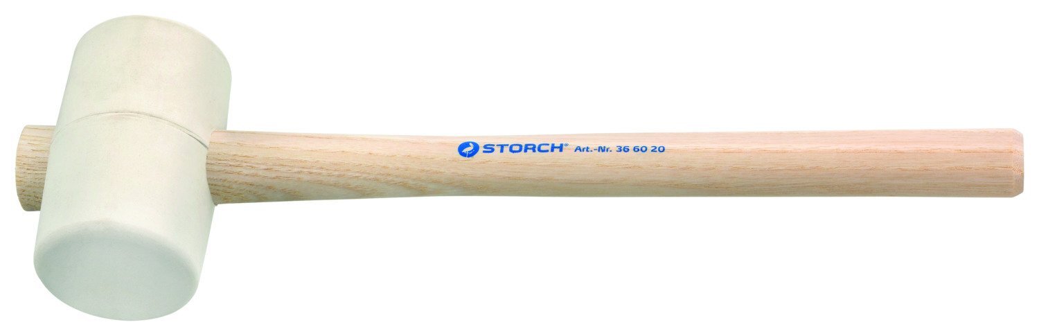 Storch Gummihammer weiß