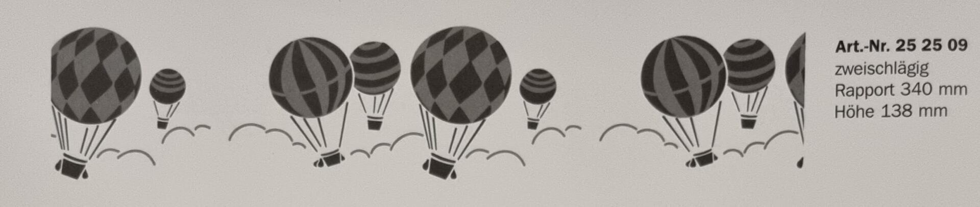 Schablonen Kind Heißluftballons zweischlägig