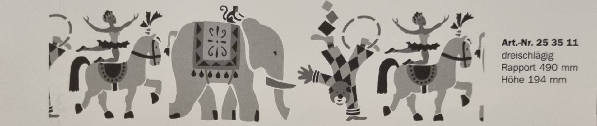 Schablonen Kind Elefant dreischlägig