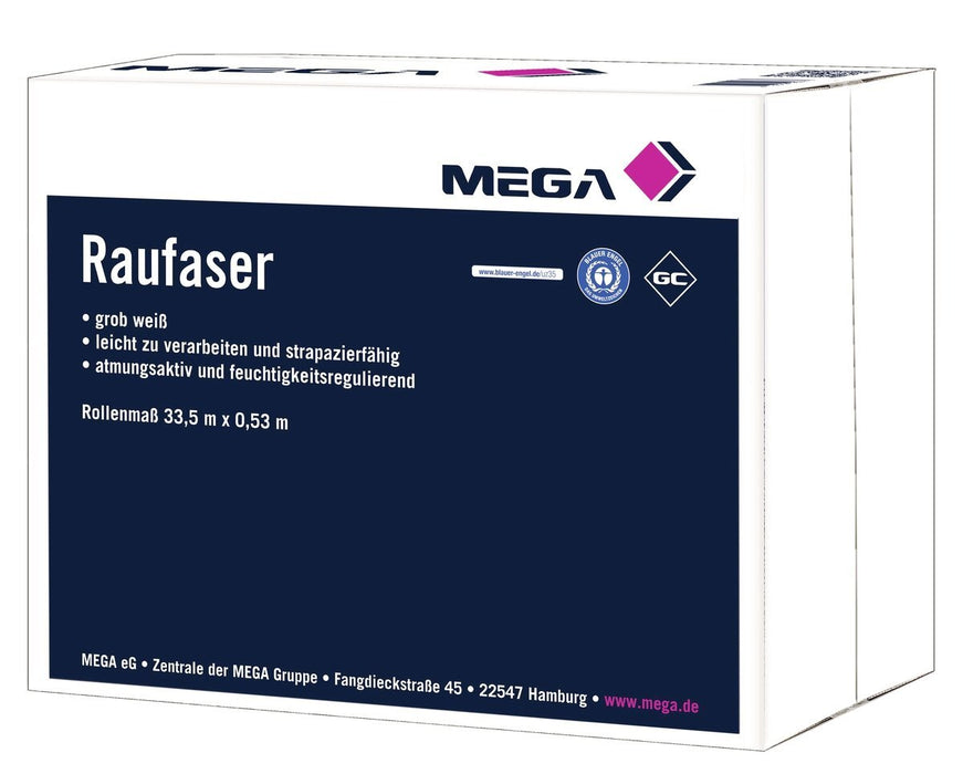 Raufaser grob 125,00 m x 0,75 m Großrolle