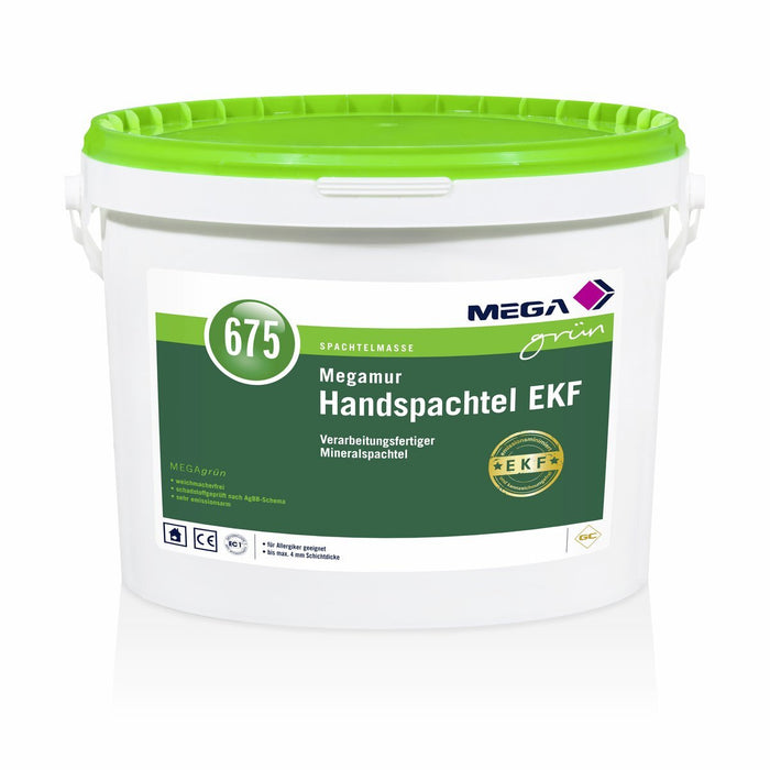 Konservierungsmittelfreier Spachtel MEGAgrün 675 weiß 14 kg