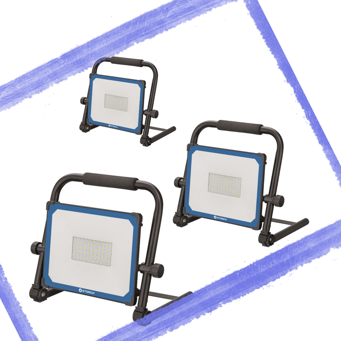 LED Leuchte für Baustellen 50W klein, handlich, flexibel