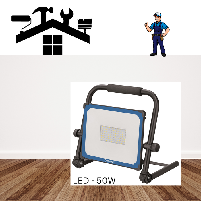 LED 50W klein, handlich, faltbar, schwenkbar