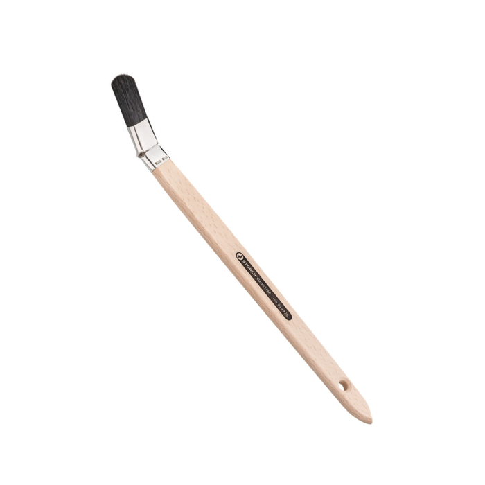 Plattpinsel mit gebogenem Stiel