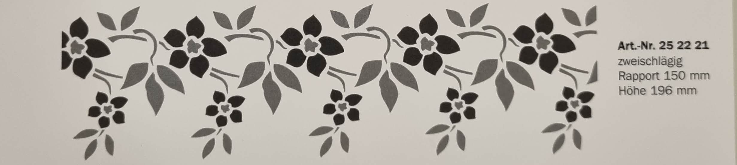 Schablonen verschiedene Blumenmotive zweischlägig