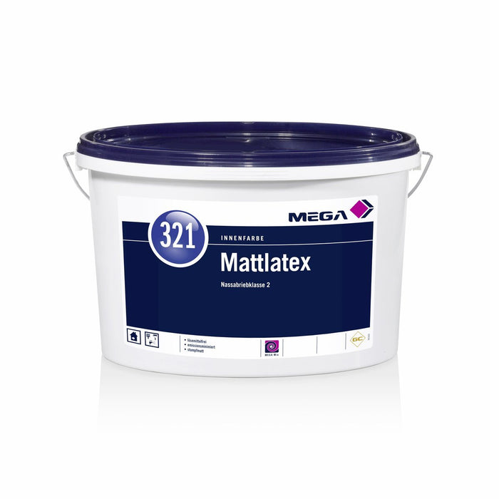 MEGA 321 Mattlatex weiß 2,50 l / 5,00 l / 12,5 l