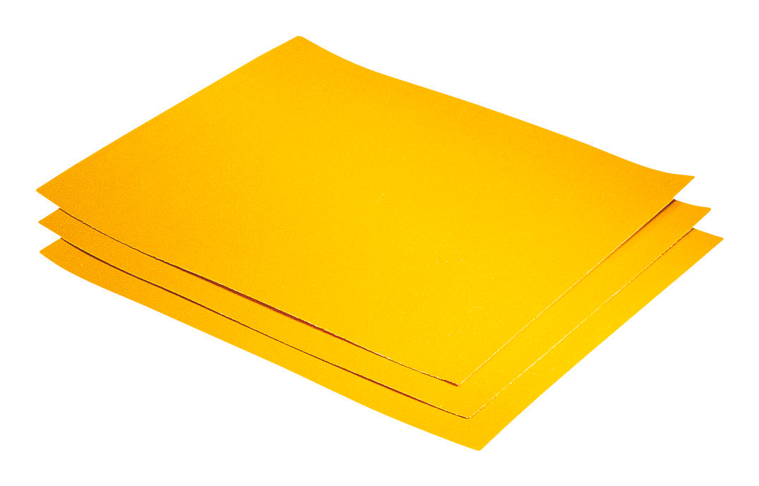 Schleifpapier Bogen gelb